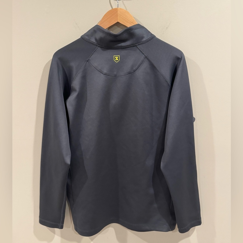 Zusa‎ Men's Medium 1/3 Zip Jacket Sweater Gray Recycled H2O Bottles - Picture 5 of 10